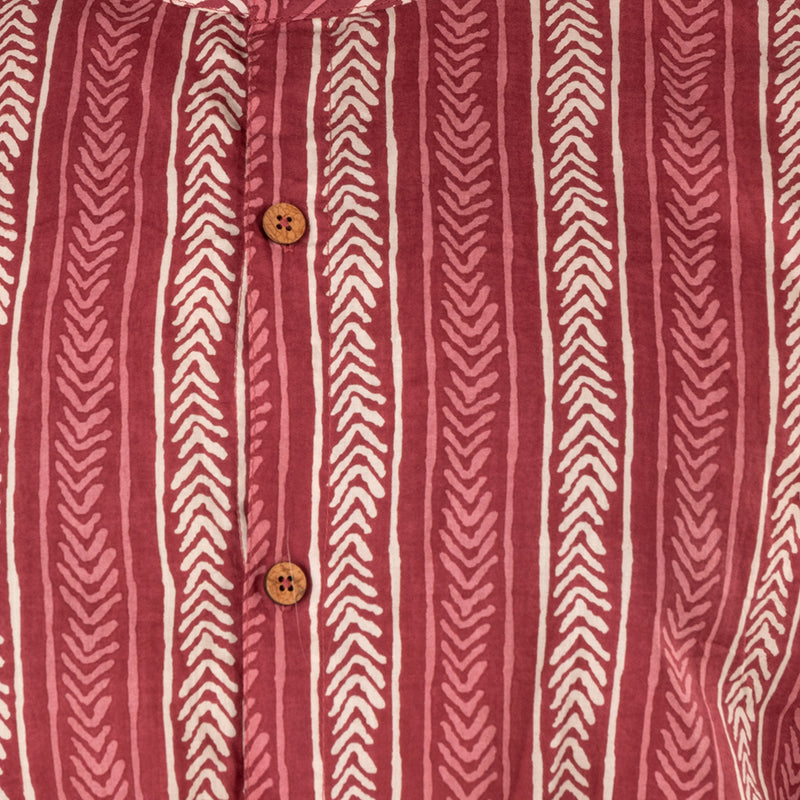 HUFT The Indian Collective Gul Human Shirt - Maroon - Heads Up For Tails