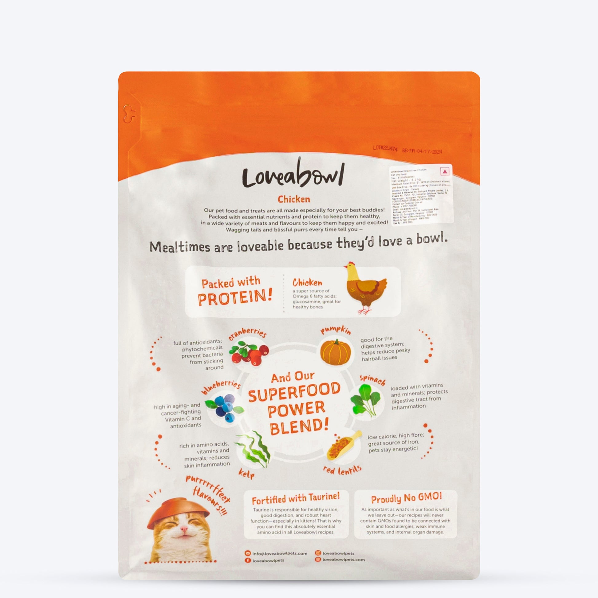 Loveabowl Grain Free Chicken Cat Dry Food - Heads Up For Tails