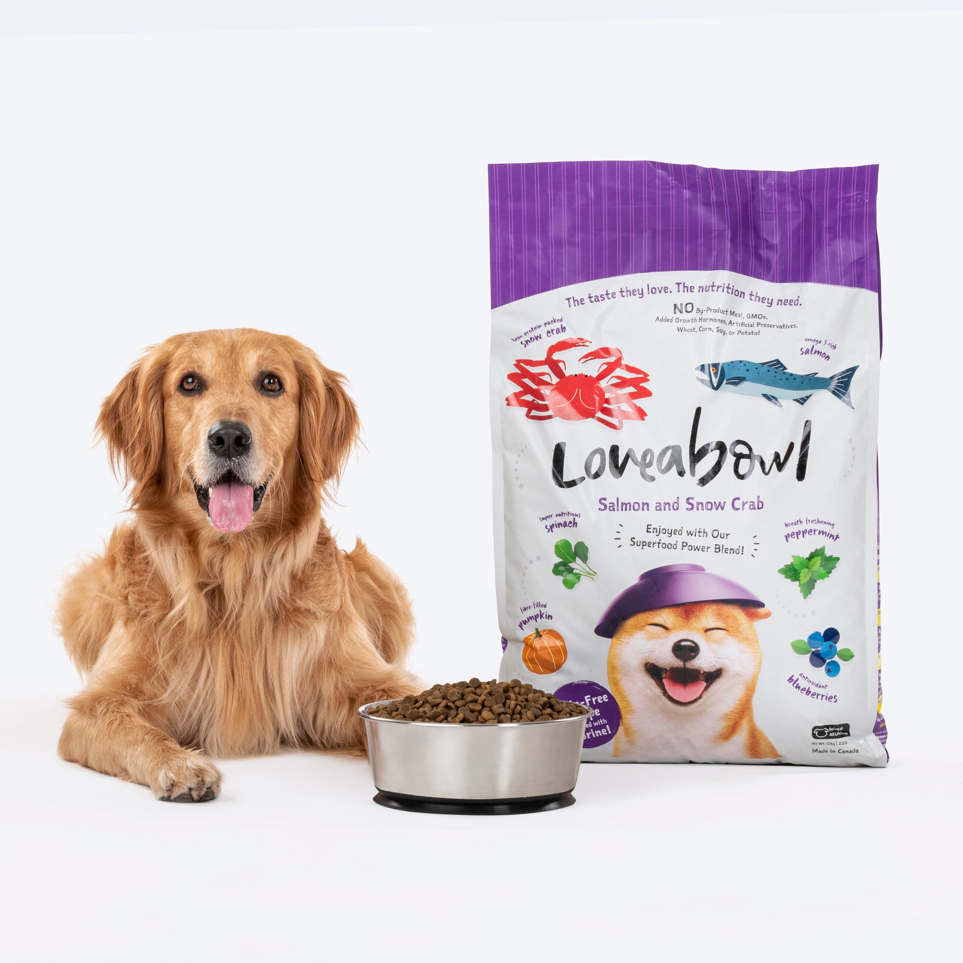 Loveabowl Grain Free Salmon With Snow Crab Hypoallergenic Dog Dry Food - Heads Up For Tails