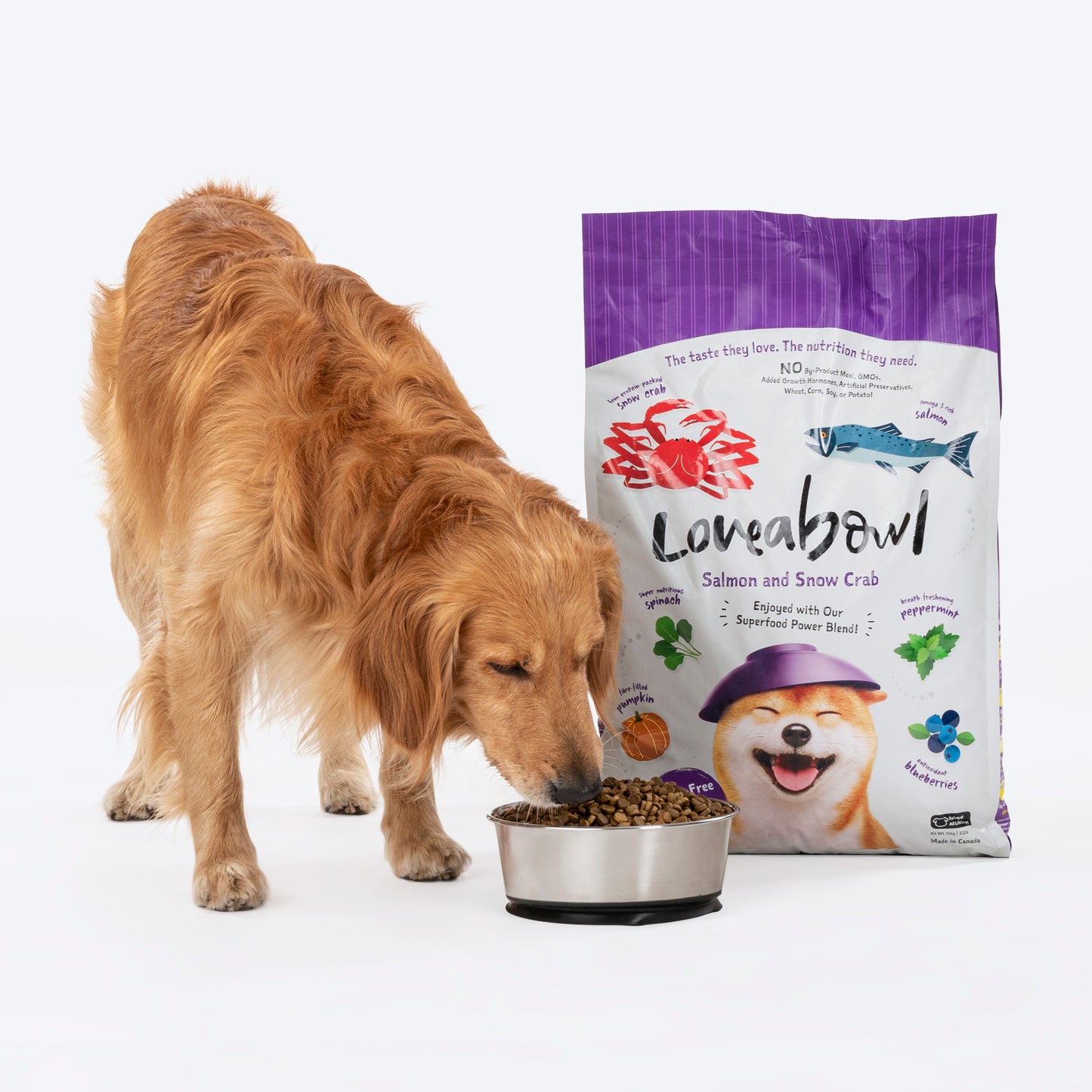 Loveabowl Grain Free Salmon With Snow Crab Hypoallergenic Dog Dry Food - Heads Up For Tails