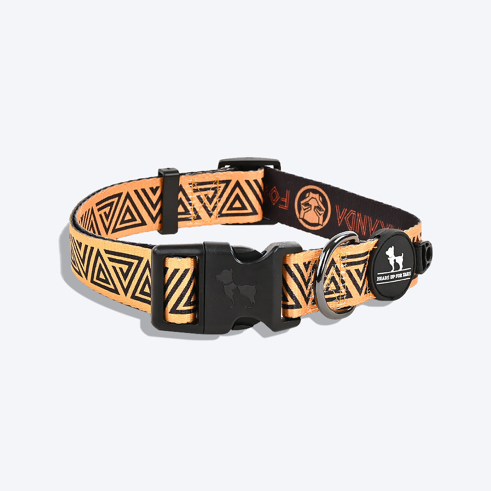 HUFT X©Marvel 2.0 Black Panther Printed Dog Collar - Yellow and Black - Heads Up For Tails