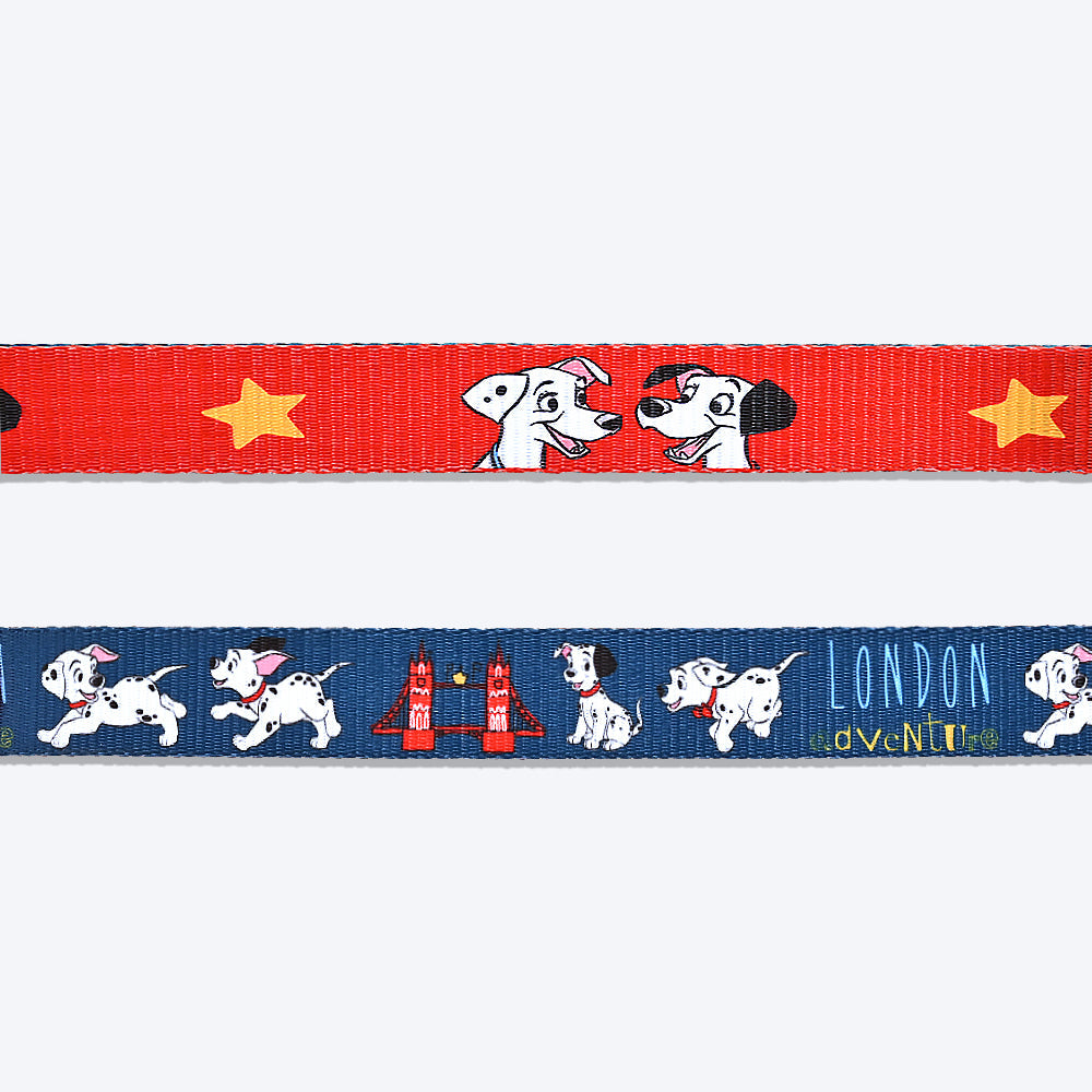 HUFT X©Disney 2.0 Dalmatian Printed Dog Leash - Red and Navy - Heads Up For Tails