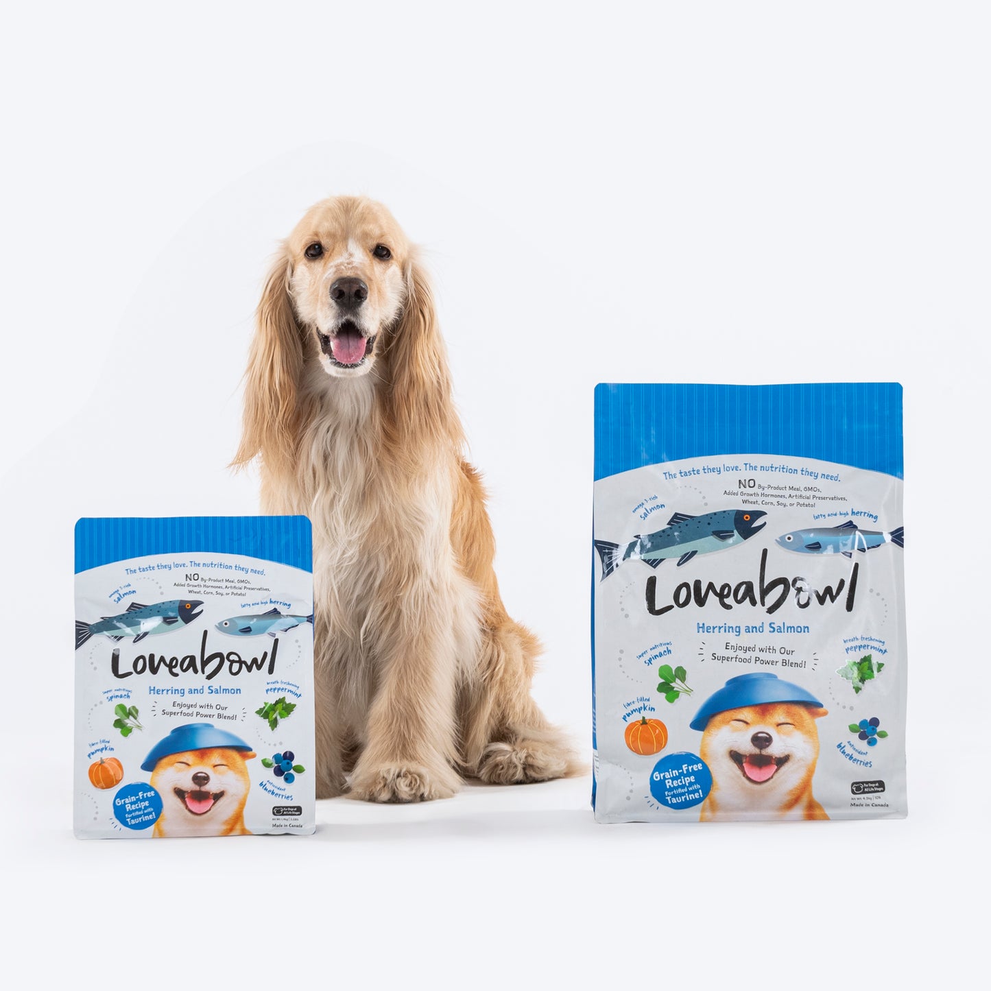 Loveabowl Grain Free Herring & Salmon Dog Dry Food - Heads Up For Tails