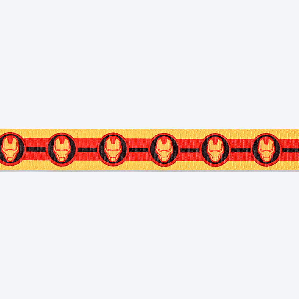 HUFT X©Marvel 2.0 Iron Man Printed Dog Collar - Yellow and Red - Heads Up For Tails