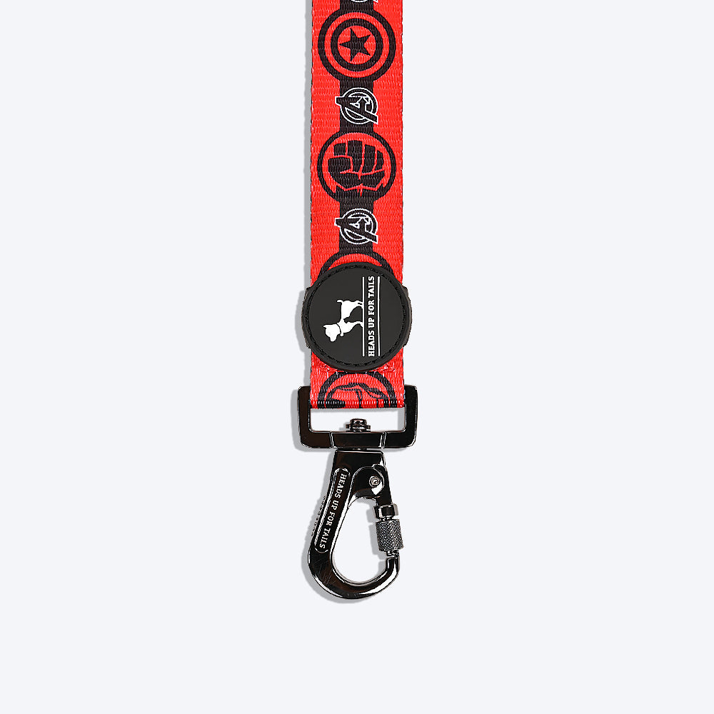 HUFT X©Marvel 2.0 Avengers Printed Dog Leash - Red and Black - Heads Up For Tails