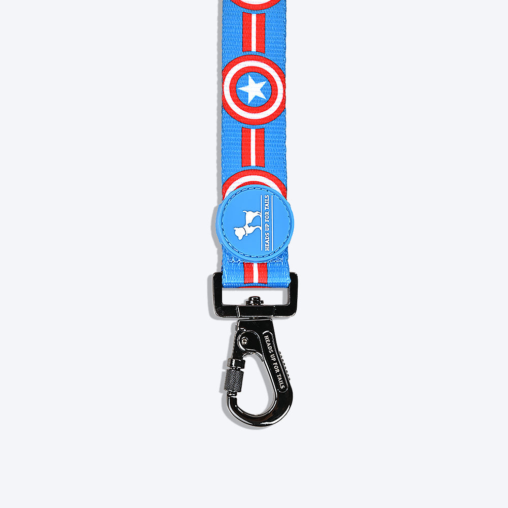 HUFT X©Marvel 2.0 Captain America Printed Dog Leash - Blue and Red - Heads Up For Tails