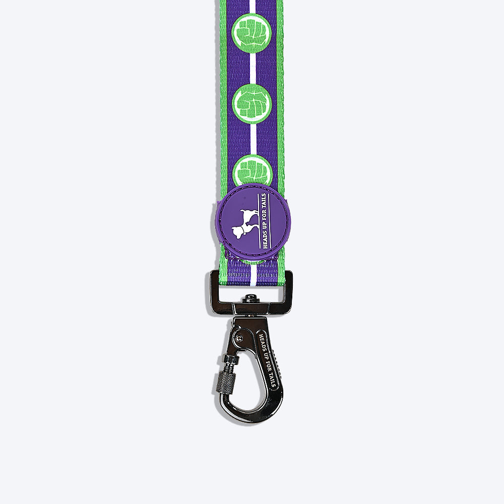 HUFT X©Marvel 2.0 Hulk Printed Dog Leash - Purple and Green - Heads Up For Tails