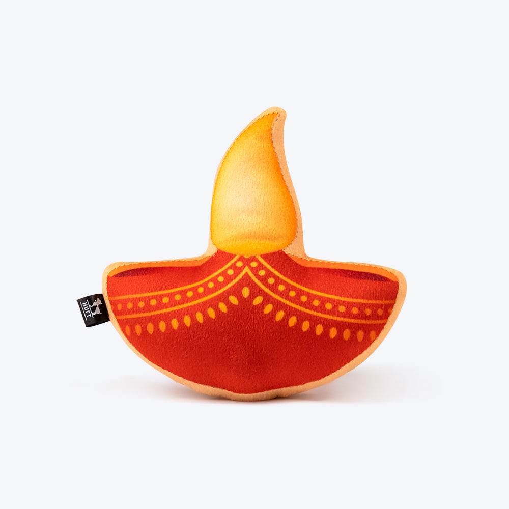 HUFT Diwali Diya Dog Toy - Yellow/Orange - Heads Up For Tails