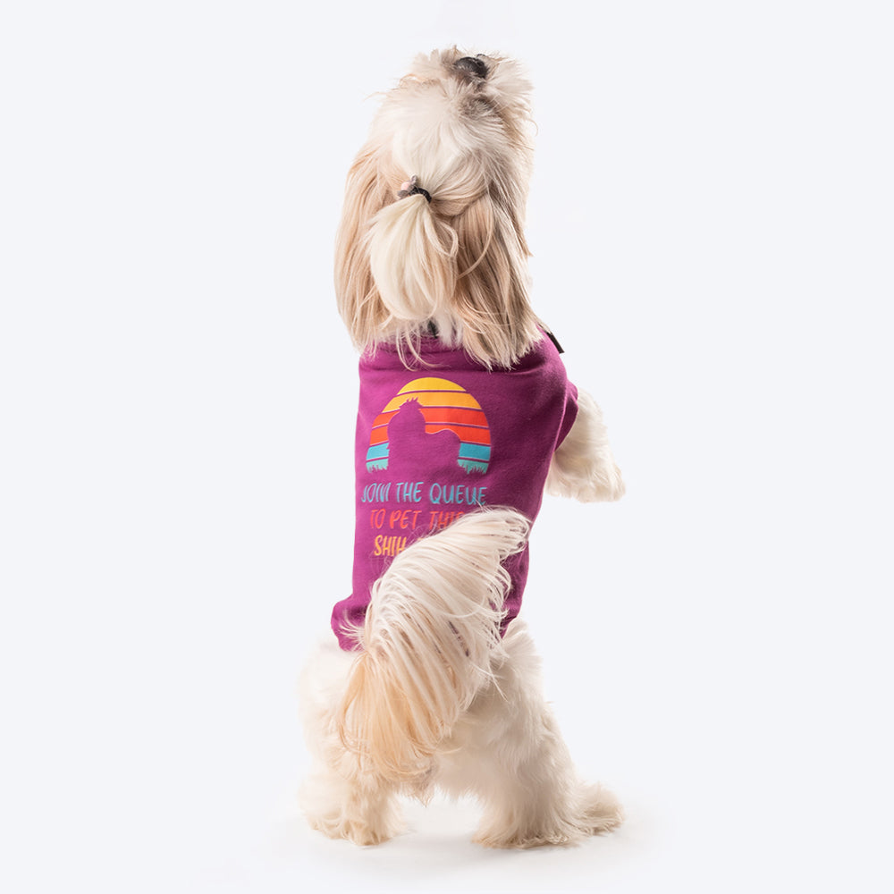 HUFT Join The Queue To Pet This Shih Tzu T-shirt - Heads Up For Tails