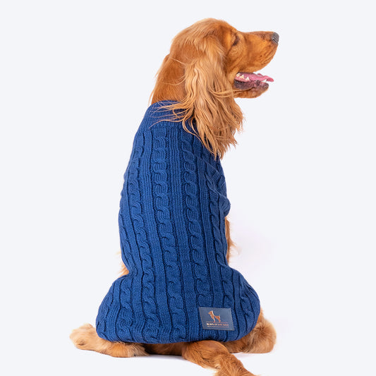 HUFT Cable Knit Sweater - Lazuli Blue - Heads Up For Tails