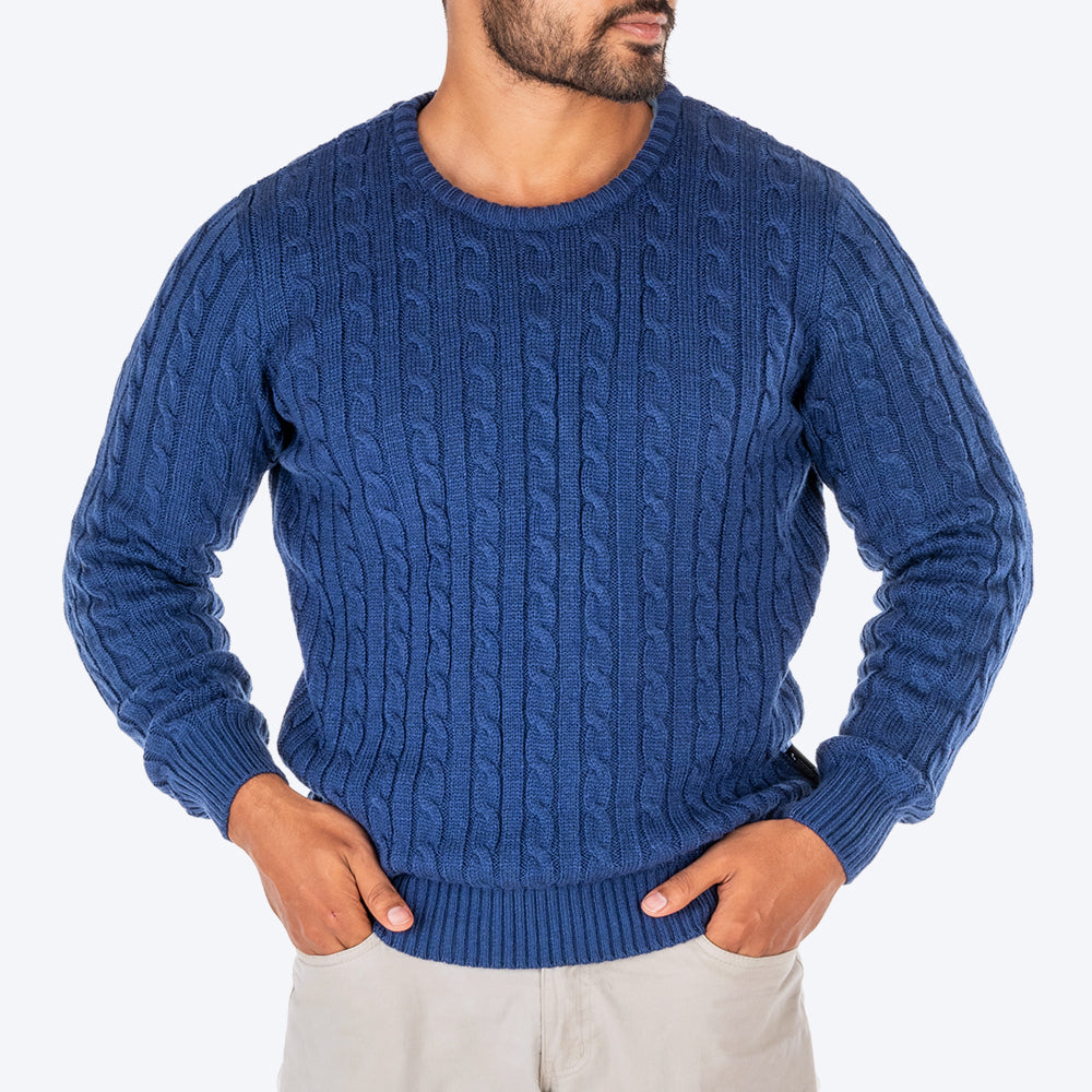 HUFT Twinning Classic Sweater For Hoomans - Lazuli Blue – Heads Up For ...