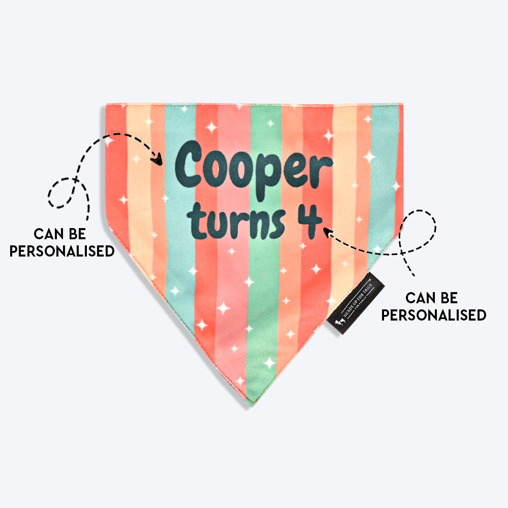 HUFT Personalised Funfetti Birthday Dog Bandana - Heads Up For Tails