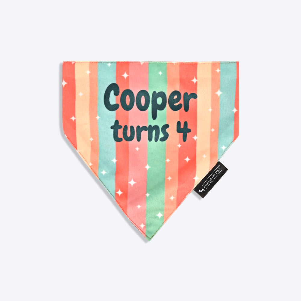 HUFT Personalised Funfetti Birthday Dog Bandana - Heads Up For Tails