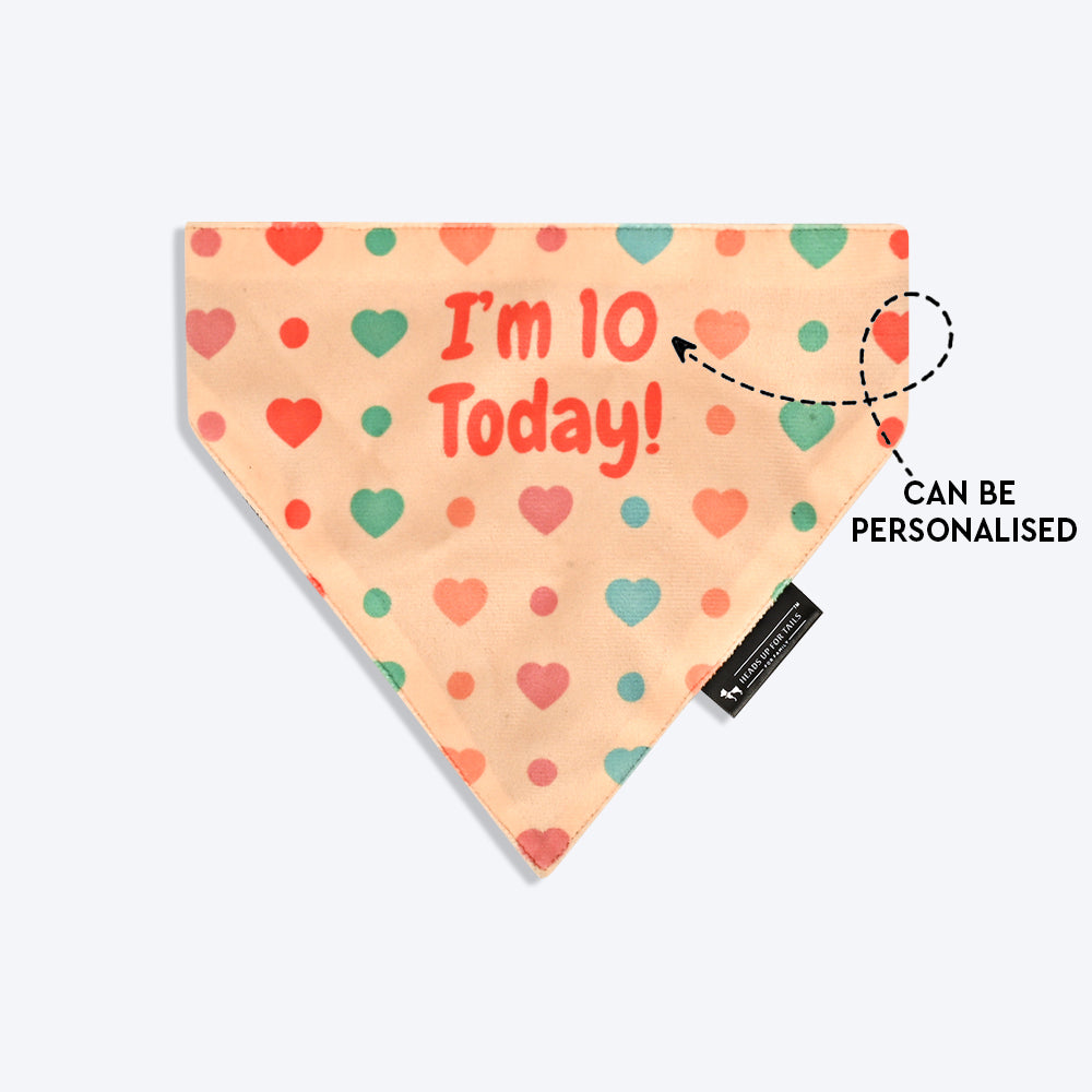 HUFT Personalised All My Heart Birthday Dog Bandana - Heads Up For Tails