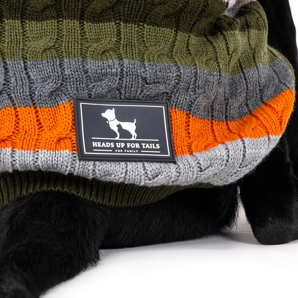 HUFT Cable Knit Dog Sweater - Grey-3