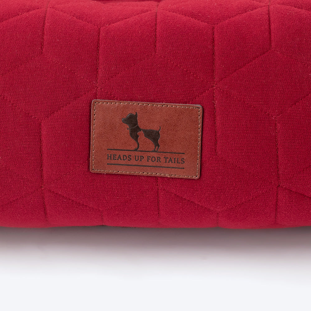 HUFT Majestic Maroon Quilted Dog Bed - Heads Up For Tails