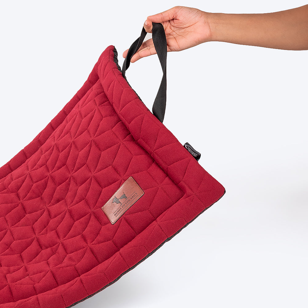 HUFT Majestic Maroon Quilted Dog Mat - Heads Up For Tails