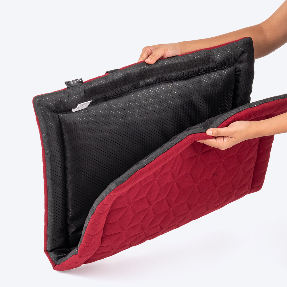 HUFT Majestic Maroon Quilted Dog Mat - Heads Up For Tails