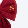 HUFT Personalised Luxe Velvet Dog Bow Tie - Maroon - Heads Up For Tails