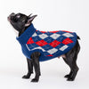 HUFT Argyle Pet Sweater - Red/Blue - Heads Up For Tails