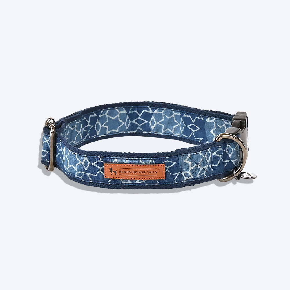 HUFT The Indian Collective Tara Sitara Indigo Dog Collar - Heads Up For Tails