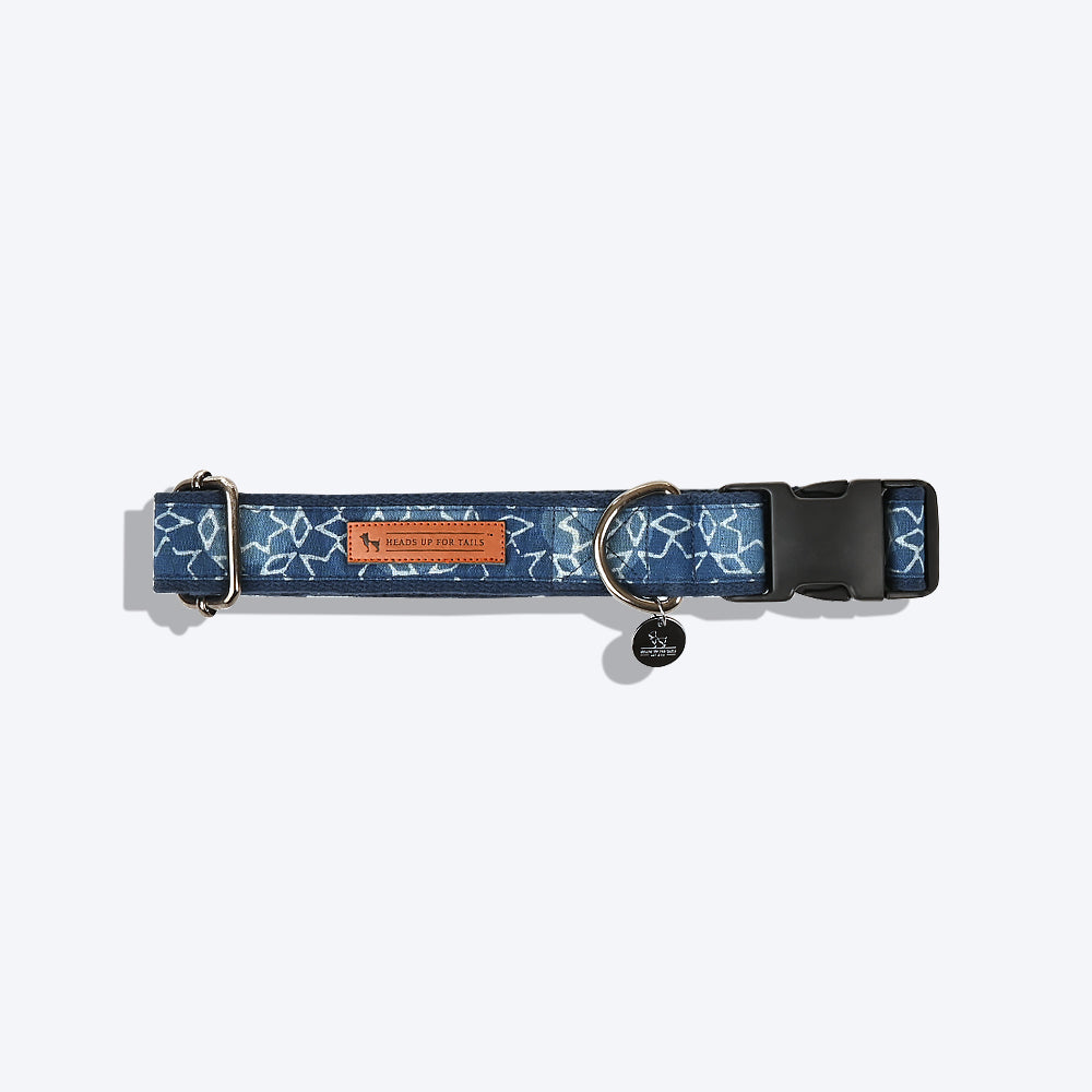 HUFT The Indian Collective Tara Sitara Indigo Dog Collar - Heads Up For Tails