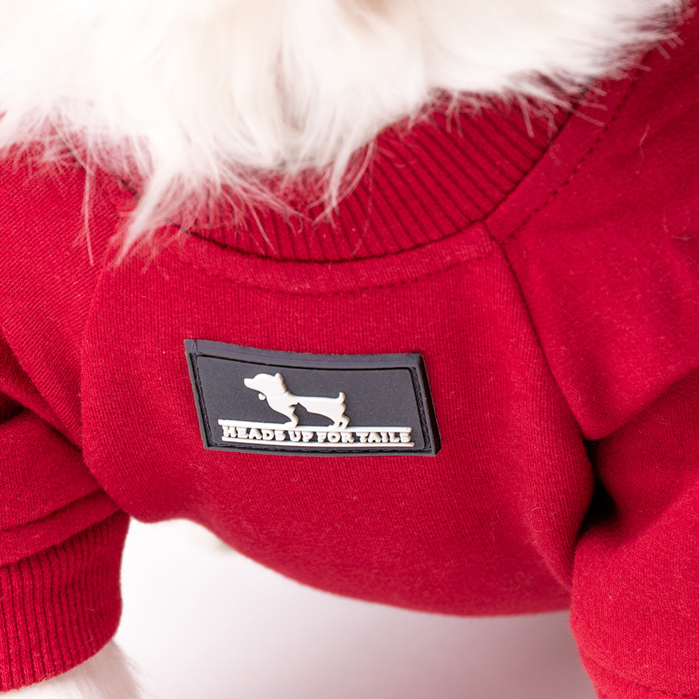 HUFT Cutie on Duty Pet Sweatshirt - Maroon - Heads Up For Tails