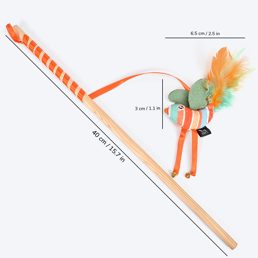 HUFT Birthday Fairy Bird Cat Wand Toy - Heads Up For Tails