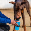 Wonderwoof Portable Water Bottle For Pets - Aqua Dog (Blue) - 500ml - Heads Up For Tails