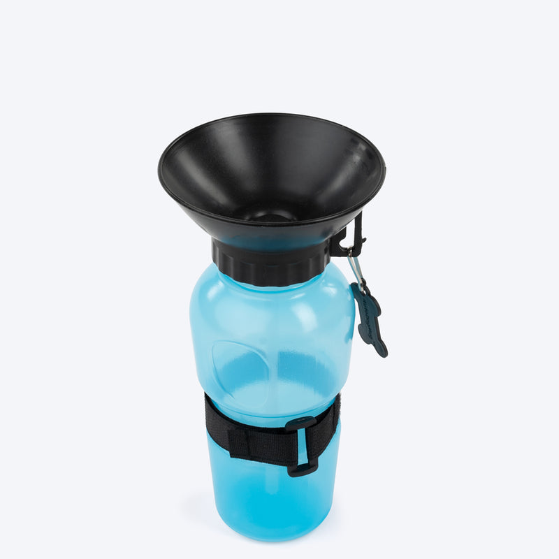 Wonderwoof Portable Water Bottle For Pets - Aqua Dog (Blue) - 500ml - Heads Up For Tails