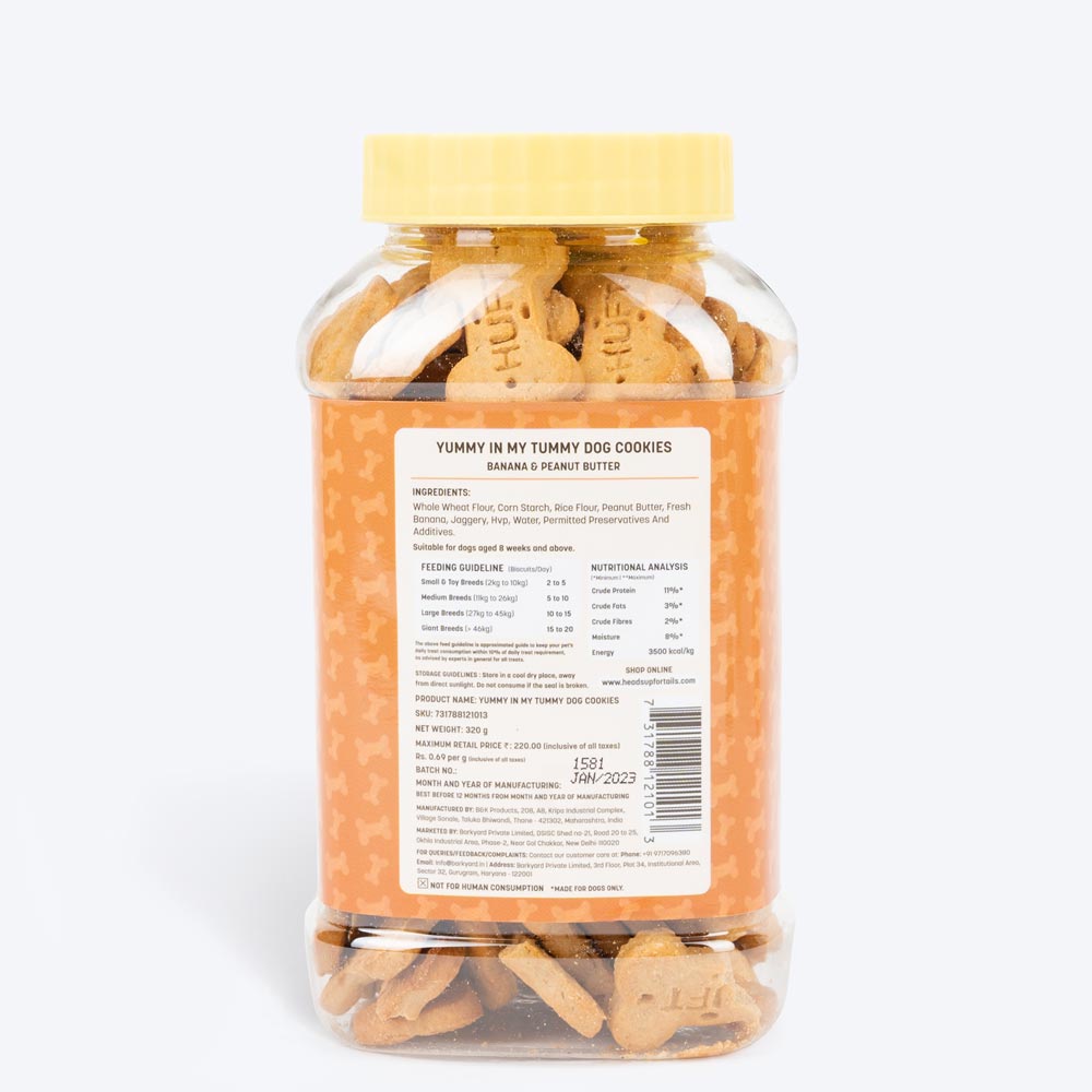 HUFT YIMT Banana And Peanut Butter Dog Biscuits - Heads Up For Tails