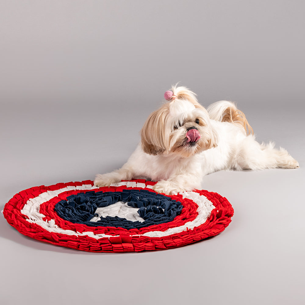 HUFT Marvel Captain America Snuffle Mat For Dogs - Heads Up For Tails