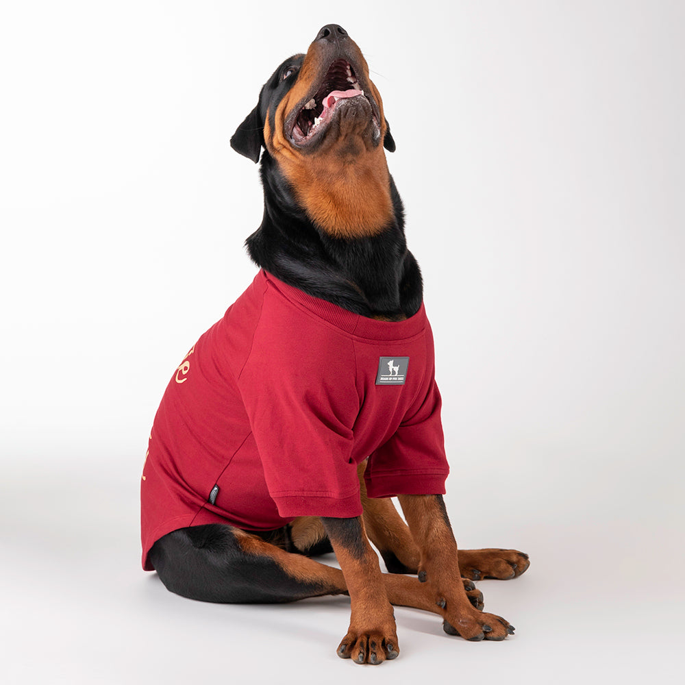 HUFT Cutie on Duty Pet Sweatshirt - Maroon - Heads Up For Tails