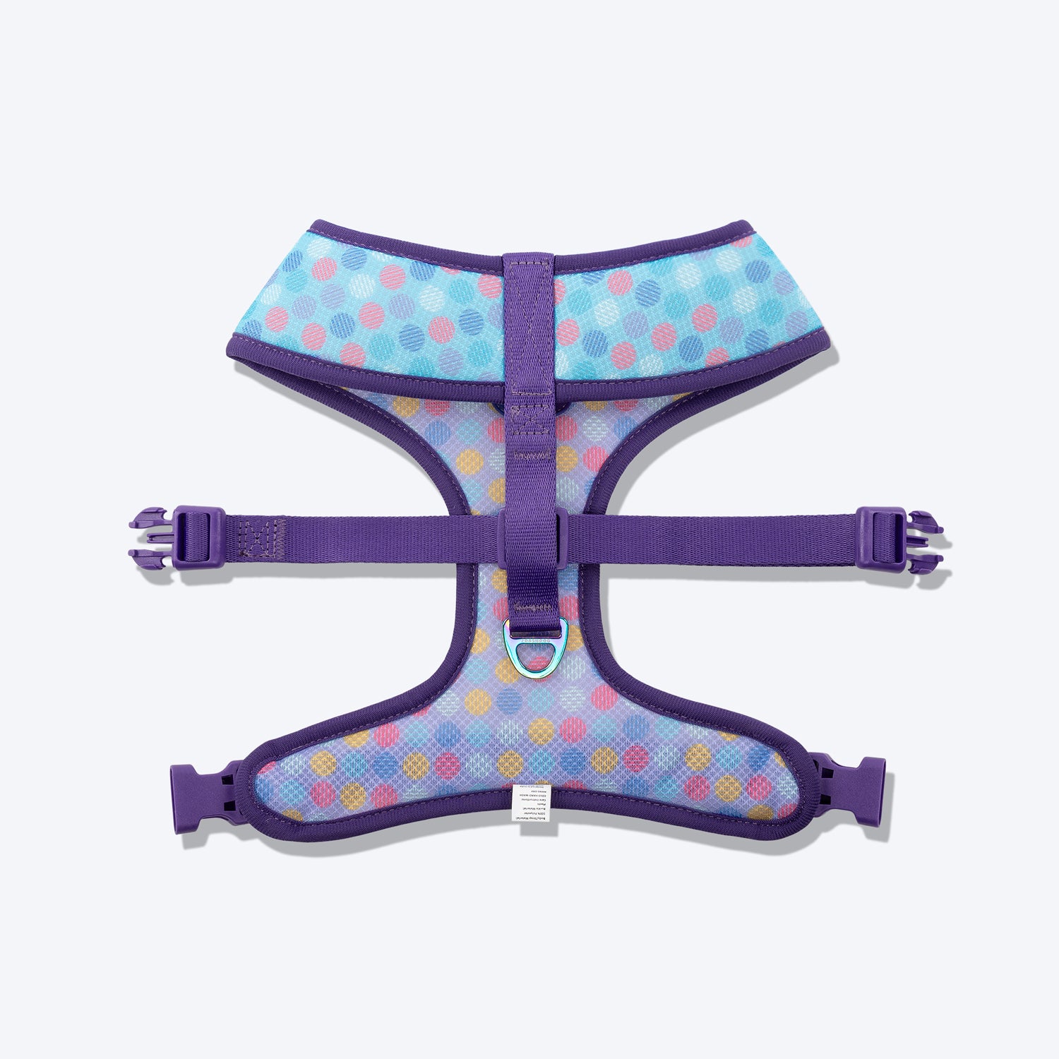 Dash Dog Circle Double Harness - Aqua Blue & Lavender - Heads Up For Tails