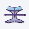 Dash Dog Circle Double Harness - Aqua Blue & Lavender - Heads Up For Tails