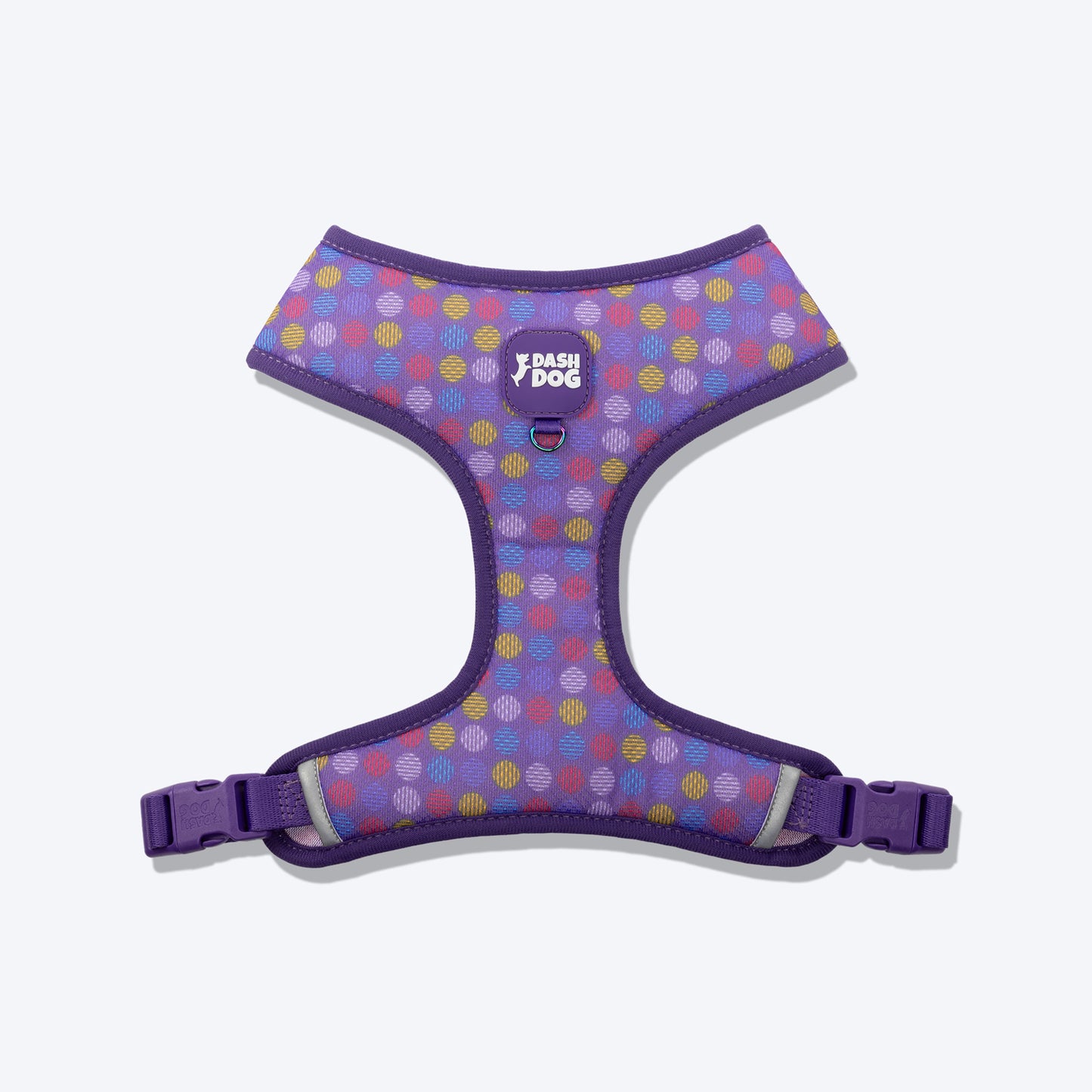Dash Dog Circle Double Harness - Violet & Red - Heads Up For Tails