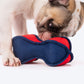Dash Dog Zigzag Boulder Fetch Dog Toy - Navy/Red - Heads Up For Tails