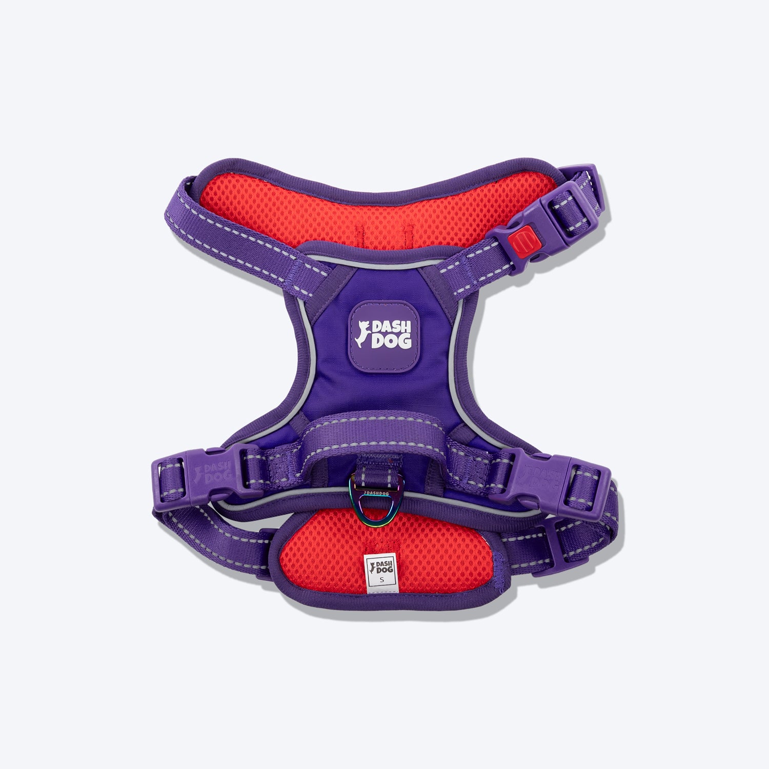 Dash Dog Zoom Walk Along Harness - Violet & Red - Heads Up For Tails