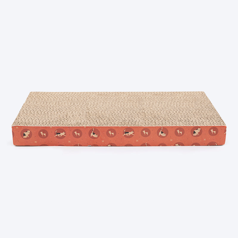 HUFT Purrfect Playground Cat Scratcher - Orange - Heads Up For Tails