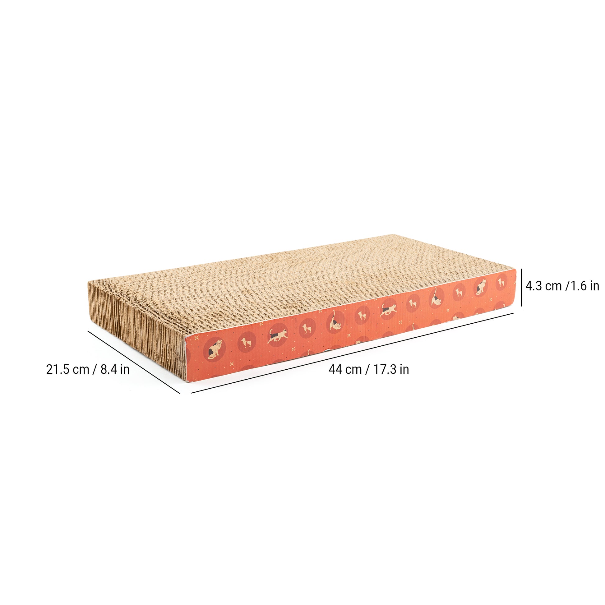 HUFT Purrfect Playground Cat Scratcher - Orange - Heads Up For Tails