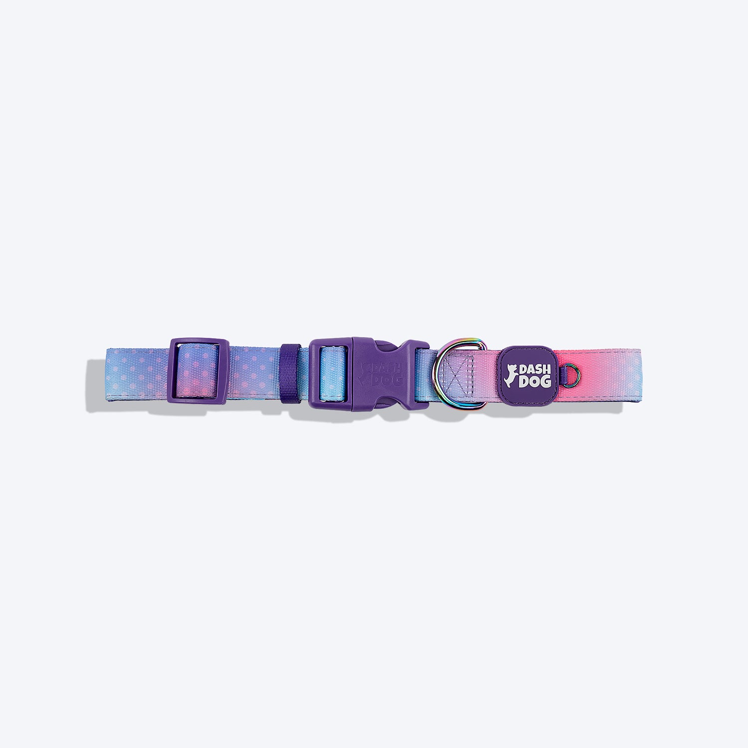 Dash Dog Flow Padded Collar - Pink And Aqua Blue - Heads Up For Tails