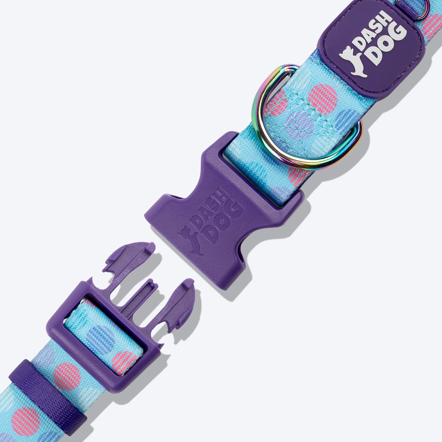 Dash Dog Circle Padded Collar - Aqua Blue - Heads Up For Tails
