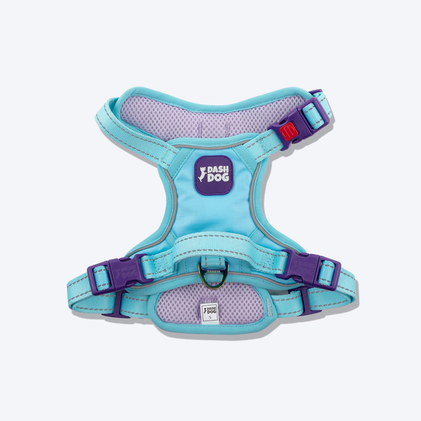 Dash Dog Zoom Walk Along Harness - Aqua Blue & Lavender - Heads Up For Tails