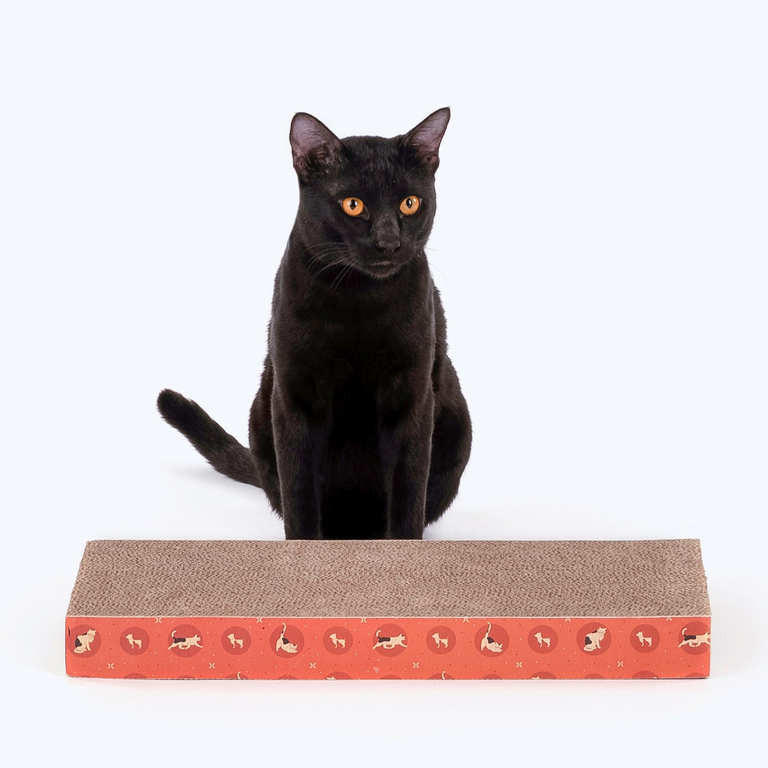 HUFT Purrfect Playground Cat Scratcher - Orange - Heads Up For Tails