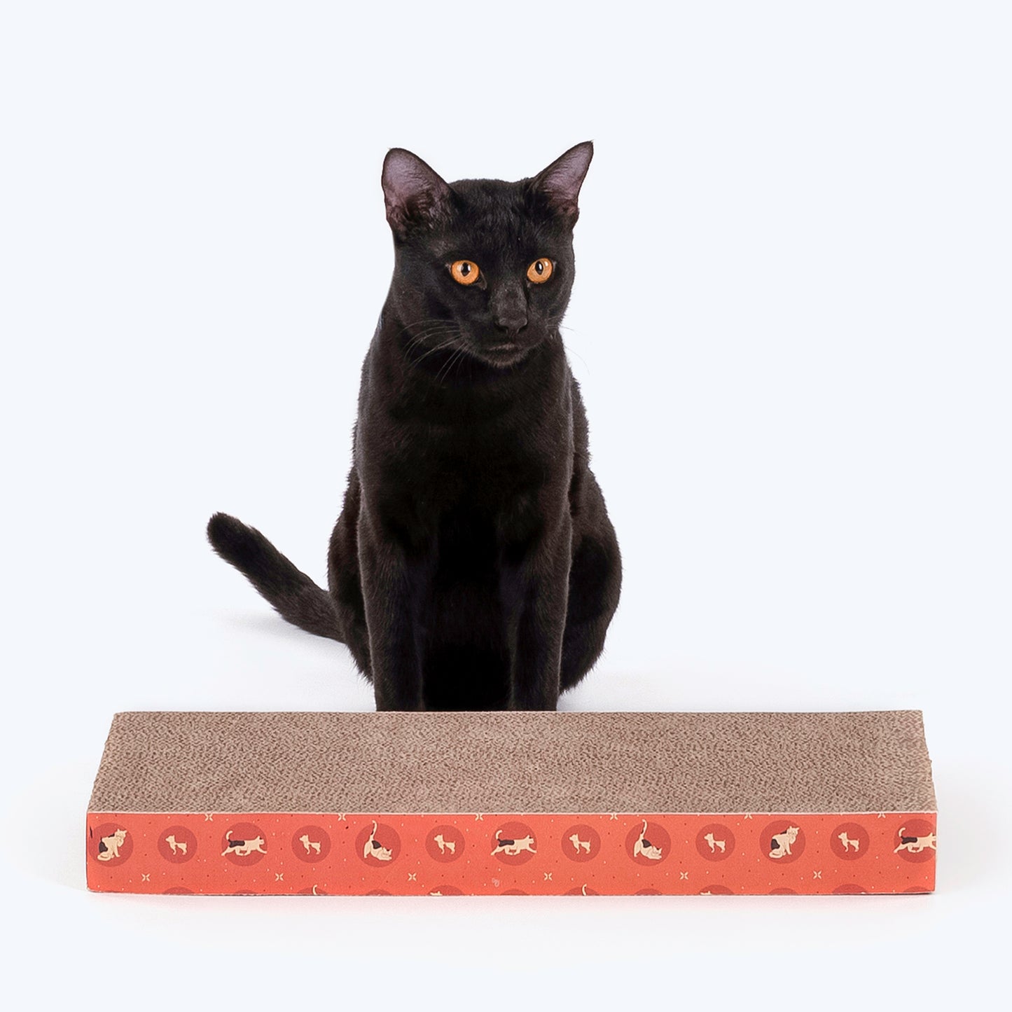 HUFT Purrfect Playground Cat Scratcher - Orange - Heads Up For Tails