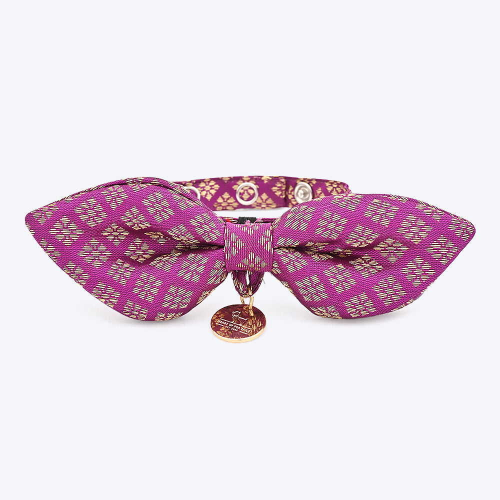 HUFT The Indian Collective Shahi Cat Bow Tie With Strap - Heads Up For Tails