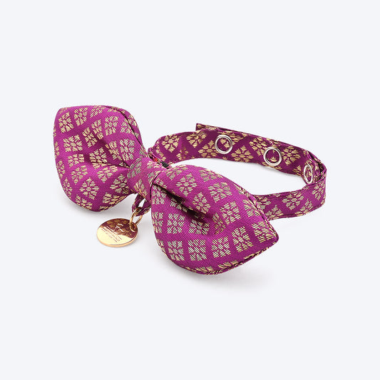 HUFT The Indian Collective Shahi Cat Bow Tie With Strap - Heads Up For Tails