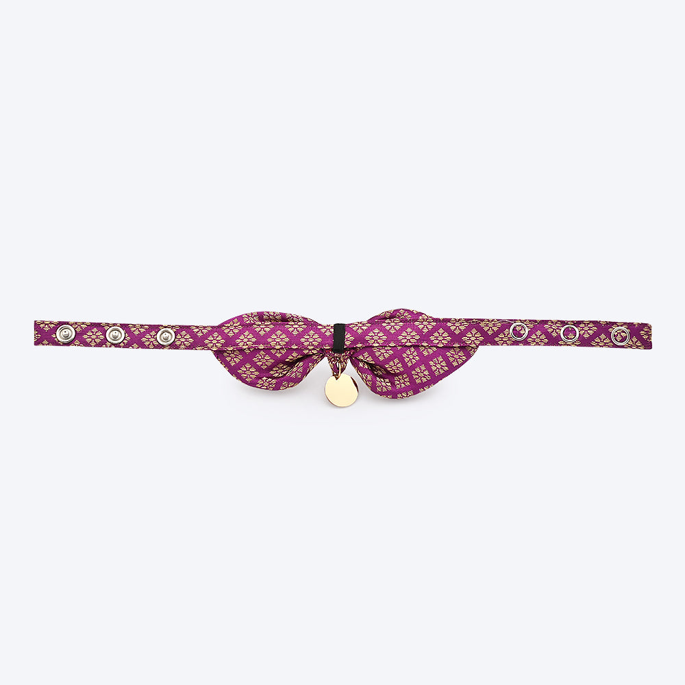 HUFT The Indian Collective Shahi Cat Bow Tie With Strap - Heads Up For Tails