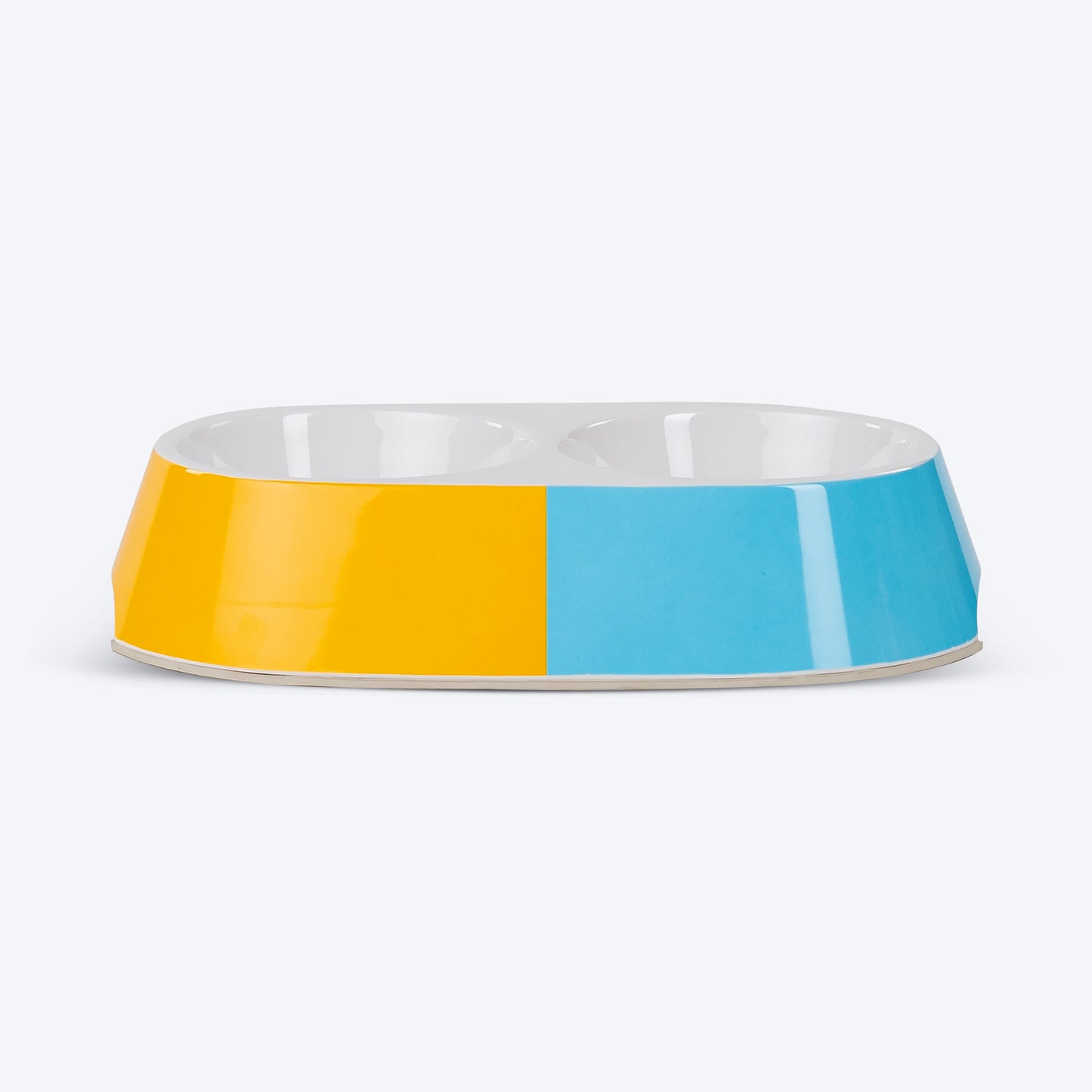 HUFT Artsy Eats Double Diner Melamine Bowl For Dogs And Cats - Heads Up For Tails