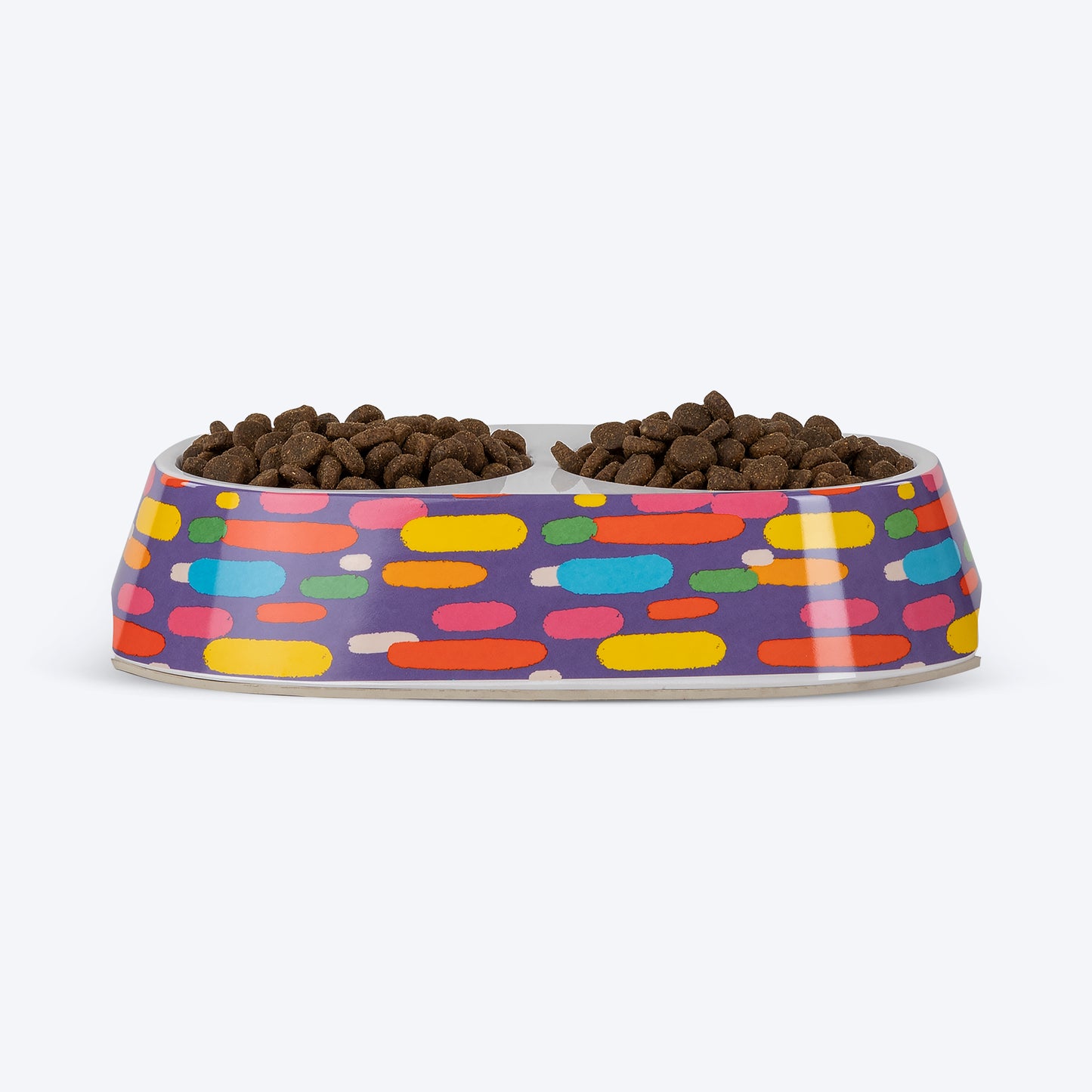 HUFT Meadow Munchies Double Diner Melamine Bowl for Dogs and Cats - Heads Up For Tails